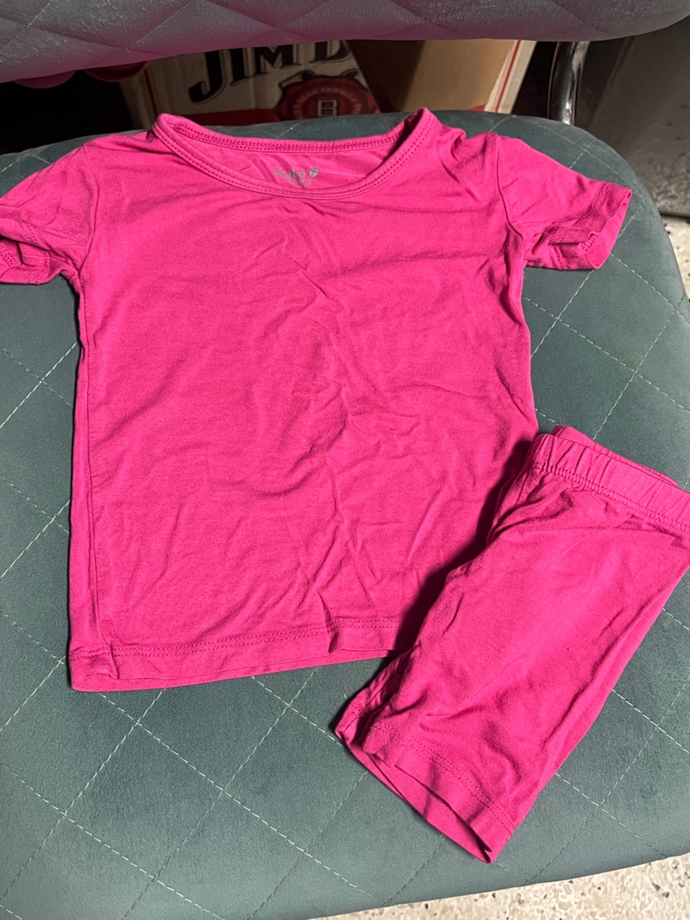 Kyte BABY Hot Pink short Sleeve Tee and Short Set